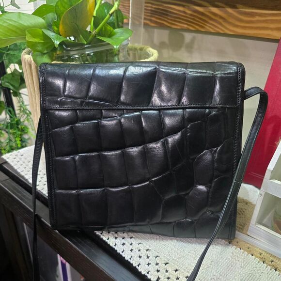 Vintage Carlos Falchi Women's Black crossbody purse, - Picture 2 of 8